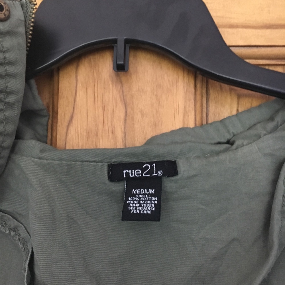 Dark green military jacket